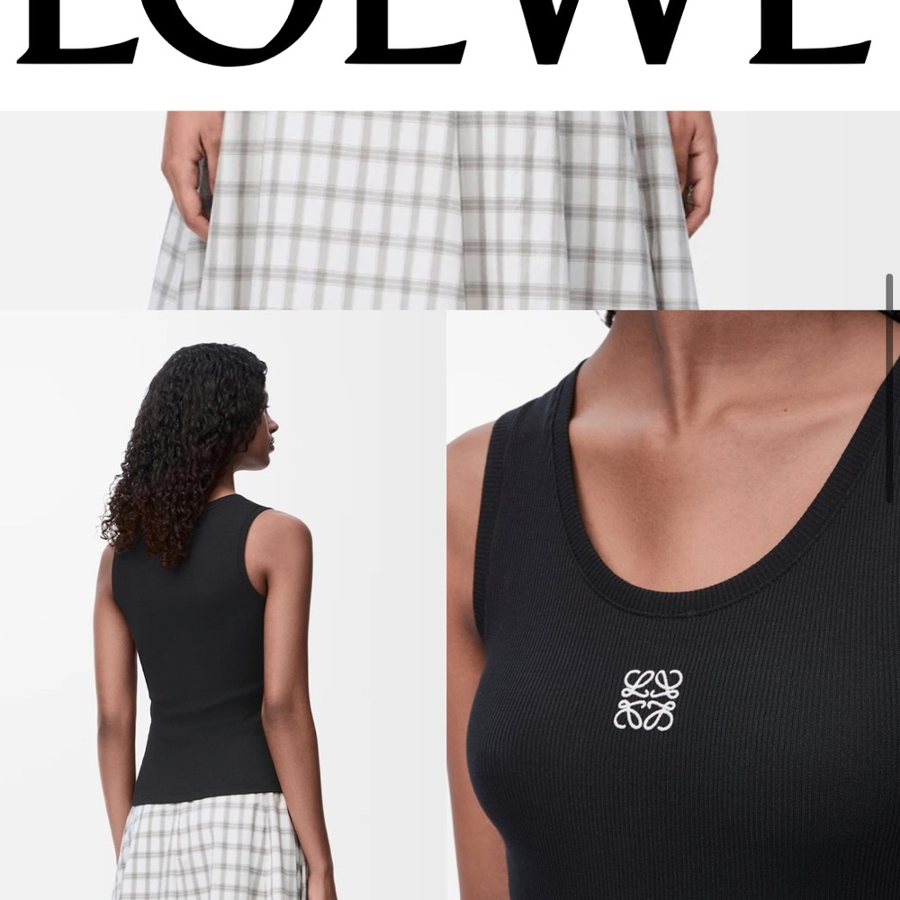 Loewe Black Cotton Tank Top